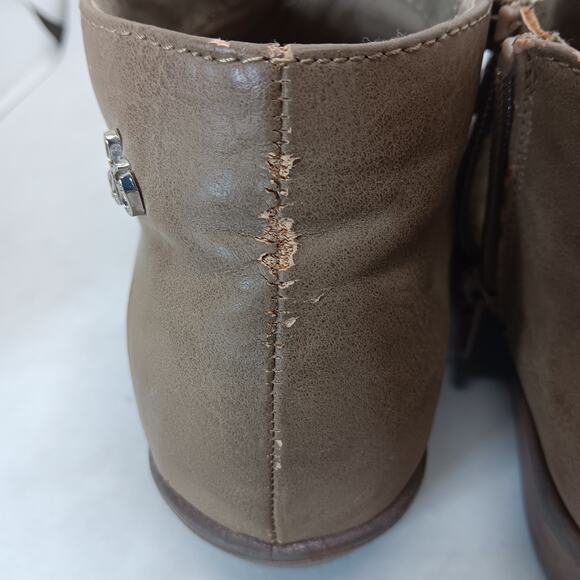 Sam Edelman Petty Nude Booties Size 4 US Side Zipper Closure Synthetic Upper - Picture 4 of 9